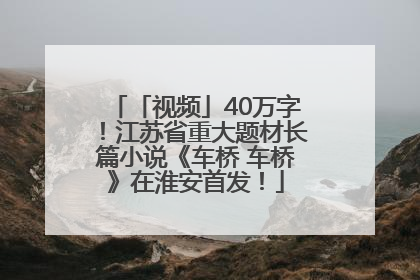 「视频」40万字！江苏省重大题材长篇小说《车桥 车桥》在淮安首发！