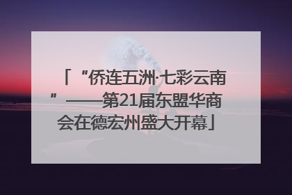 “侨连五洲·七彩云南”——第21届东盟华商会在德宏州盛大开幕