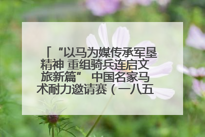 “以马为媒传承军垦精神 重组骑兵连启文旅新篇” 中国名家马术耐力邀请赛（一八五团站）暨重启骑兵连活动正式启动