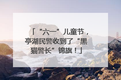 “六一”儿童节，亭湖民警收到了“黑猫警长”锦旗！