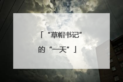 “草帽书记”的“一天”