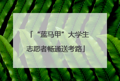 “蓝马甲”大学生志愿者畅通送考路
