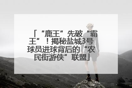 “鹿王”先破“霸王”！揭秘盐城3号球员进球背后的“农民街游侠”联盟