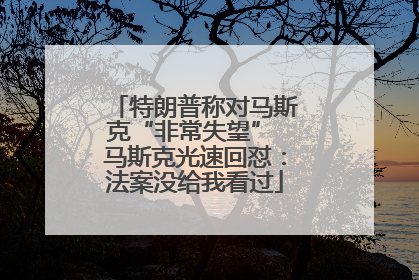 特朗普称对马斯克“非常失望” 马斯克光速回怼：法案没给我看过