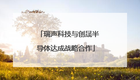 瑞声科技与创晟半导体达成战略合作