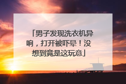 男子发现洗衣机异响，打开被吓晕！没想到竟是这玩意