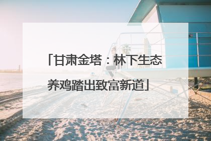 甘肃金塔：林下生态养鸡踏出致富新道