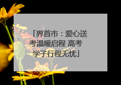 界首市：爱心送考温暖启程 高考学子行程无忧