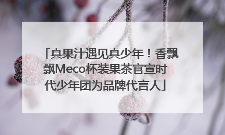 真果汁遇见真少年！香飘飘Meco杯装果茶官宣时代少年团为品牌代言人