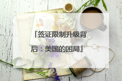 签证限制升级背后：美国的困局