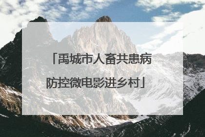禹城市人畜共患病防控微电影进乡村
