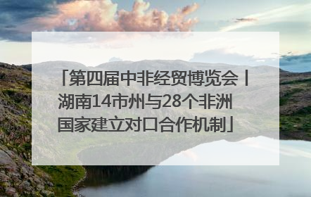 第四届中非经贸博览会丨湖南14市州与28个非洲国家建立对口合作机制
