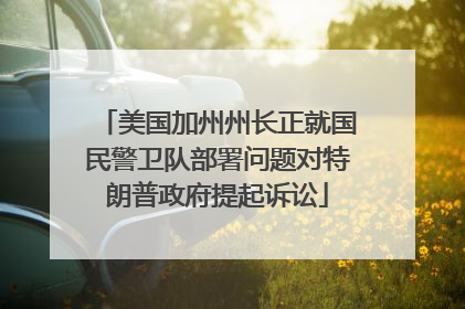 美国加州州长正就国民警卫队部署问题对特朗普政府提起诉讼