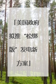 美国政府拟推“松绑版”发电新方案