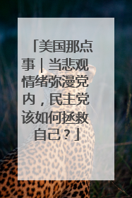 美国那点事｜当悲观情绪弥漫党内，民主党该如何拯救自己？