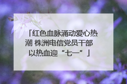 红色血脉涌动爱心热潮 株洲电信党员干部以热血迎“七一”