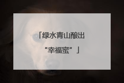 绿水青山酿出“幸福蜜”