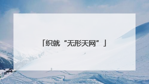 织就“无形天网”