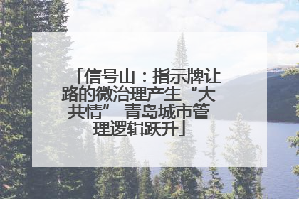 信号山：指示牌让路的微治理产生“大共情” 青岛城市管理逻辑跃升