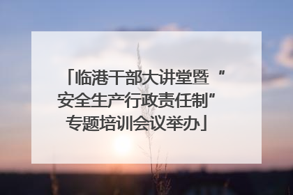 临港干部大讲堂暨“安全生产行政责任制”专题培训会议举办