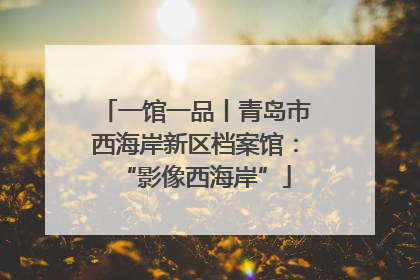 一馆一品丨青岛市西海岸新区档案馆：“影像西海岸”