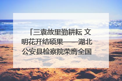 三袁故里勤耕耘 文明花开结硕果——湖北公安县检察院荣膺全国文明单位称号