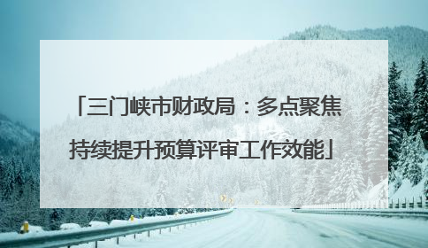 三门峡市财政局：多点聚焦 持续提升预算评审工作效能