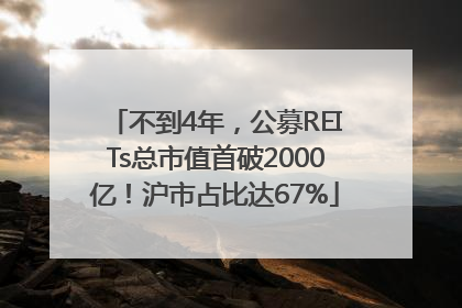 不到4年，公募REITs总市值首破2000亿！沪市占比达67%