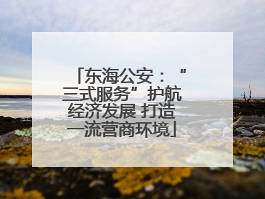 东海公安：“三式服务”护航经济发展 打造一流营商环境