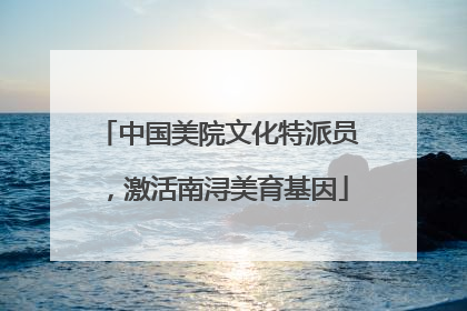 中国美院文化特派员，激活南浔美育基因