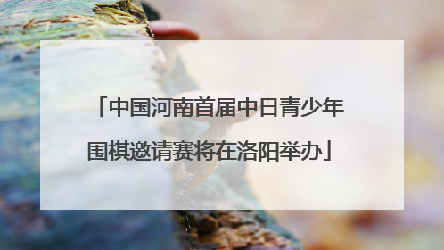 中国河南首届中日青少年围棋邀请赛将在洛阳举办