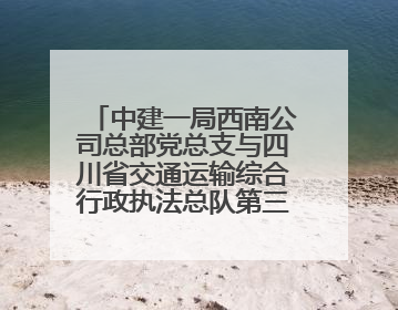 中建一局西南公司总部党总支与四川省交通运输综合行政执法总队第三支队党委、万源市草坝镇莲花院村党支部开展党建联建