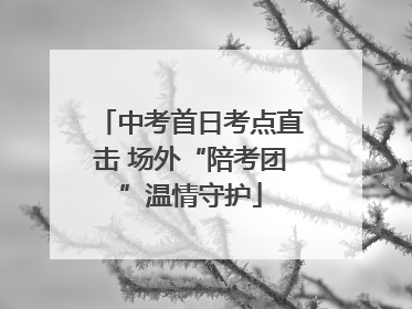 中考首日考点直击 场外“陪考团”温情守护