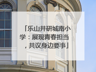 乐山井研城南小学：展现青春担当，共议身边要事