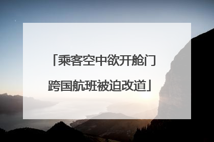 乘客空中欲开舱门 跨国航班被迫改道