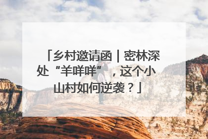 乡村邀请函｜密林深处“羊咩咩”，这个小山村如何逆袭？