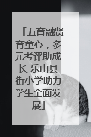五育融贤育童心，多元考评助成长 乐山县街小学助力学生全面发展