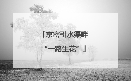 京密引水渠畔“一路生花”