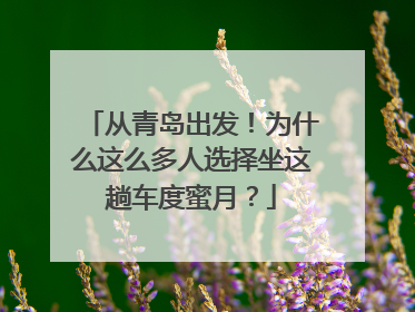 从青岛出发！为什么这么多人选择坐这趟车度蜜月？