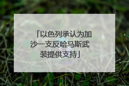 以色列承认为加沙一支反哈马斯武装提供支持