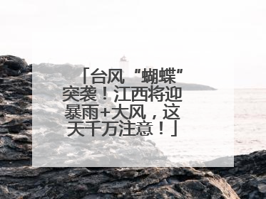 台风“蝴蝶”突袭！江西将迎暴雨+大风，这天千万注意！