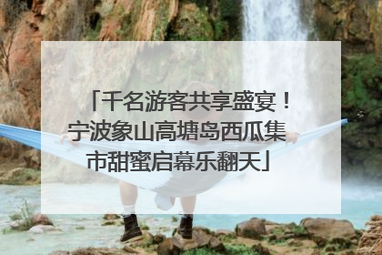 千名游客共享盛宴！宁波象山高塘岛西瓜集市甜蜜启幕乐翻天