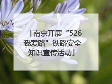 南京开展“526 我爱路”铁路安全知识宣传活动