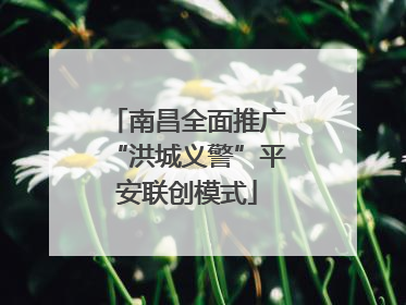 南昌全面推广“洪城义警”平安联创模式