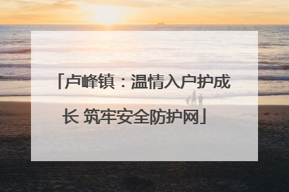 卢峰镇：温情入户护成长 筑牢安全防护网