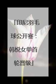 印尼羽毛球公开赛：韩悦女单首轮晋级