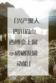 兴产聚人 四川眉山西博会上展示磅礴发展动能