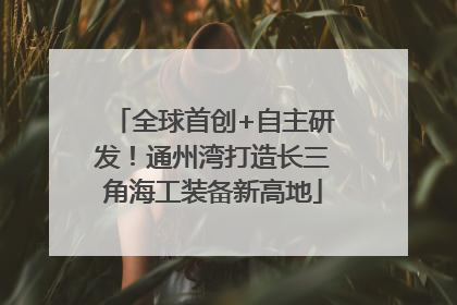全球首创+自主研发！通州湾打造长三角海工装备新高地