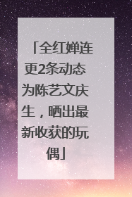 全红婵连更2条动态为陈艺文庆生，晒出最新收获的玩偶