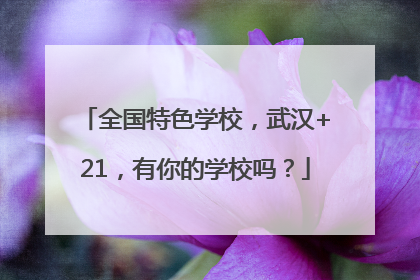 全国特色学校，武汉+21，有你的学校吗？